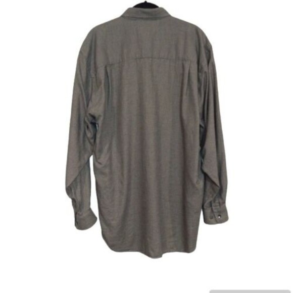 Cutter & Buck L Shirt Mens Large Brown Hounds Tooth Long Sleeve Button Down Top - Picture 2 of 7